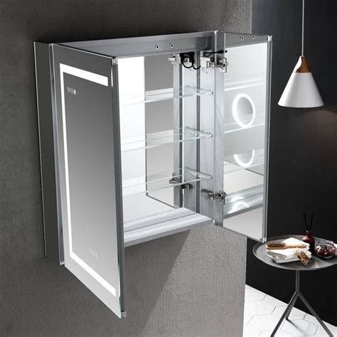 lighted medicine cabinet for bathroom